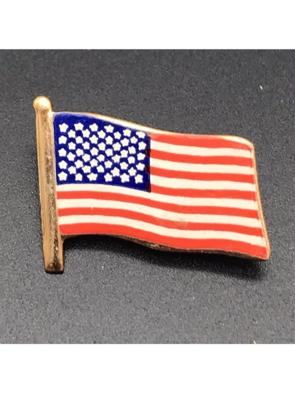 Vintage USA Flag Cross Patriotic Lapel Pin Tie Tack Lot Of 3 Rhinestones